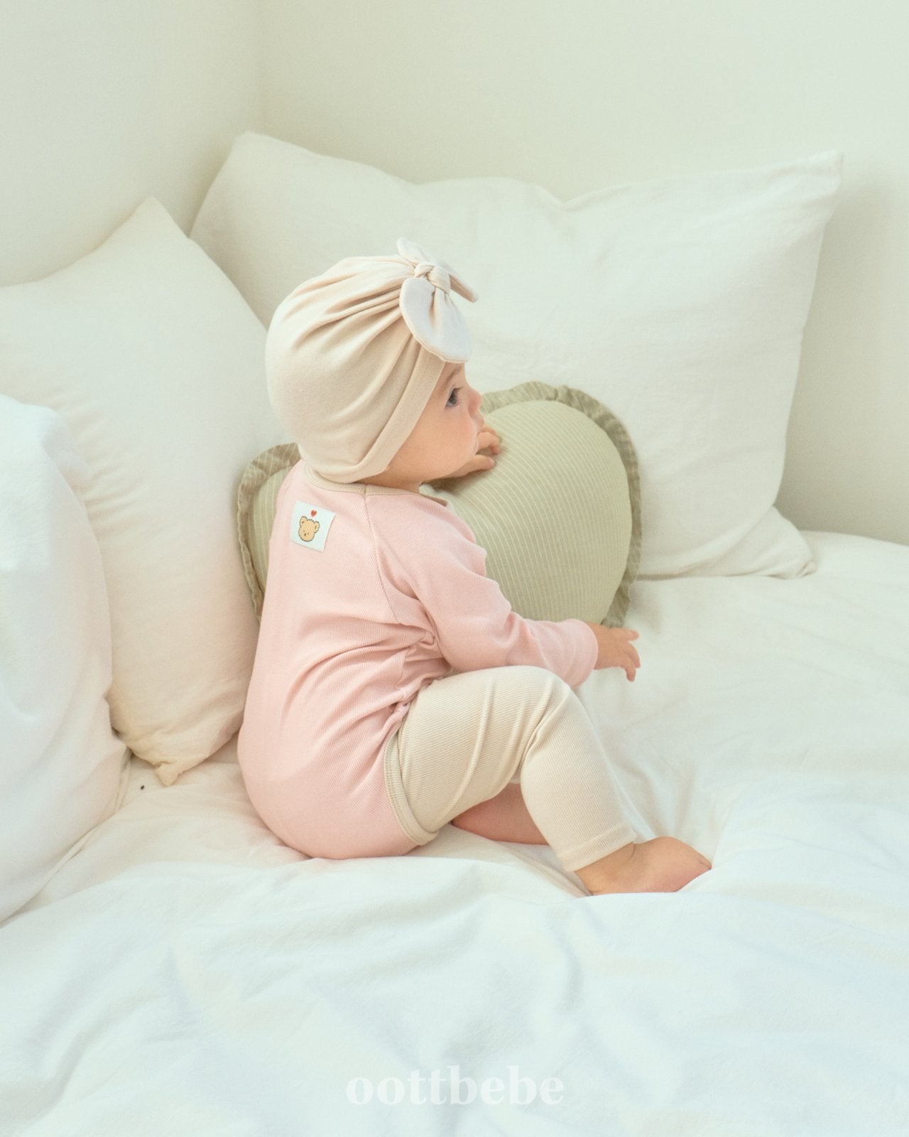 Pudding modal ribbed onesie set