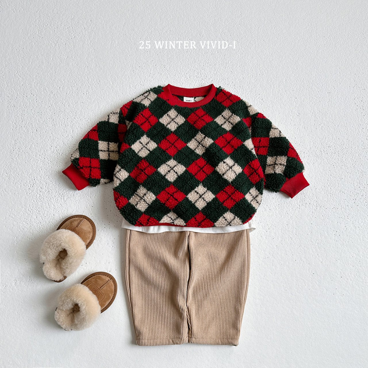 Wool pattern sweatshirt