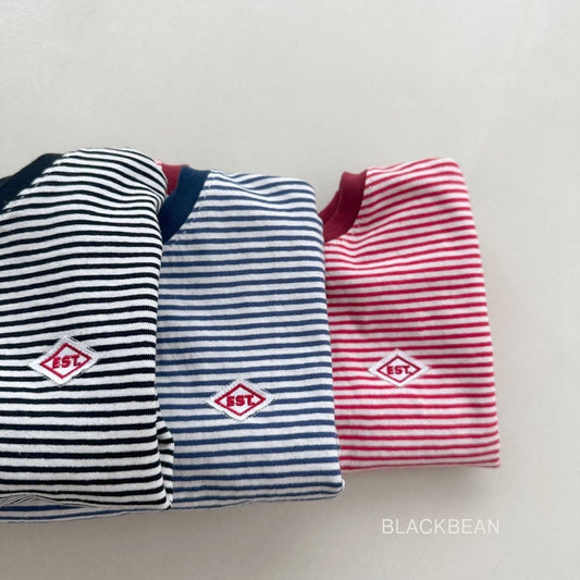Two-tone striped top