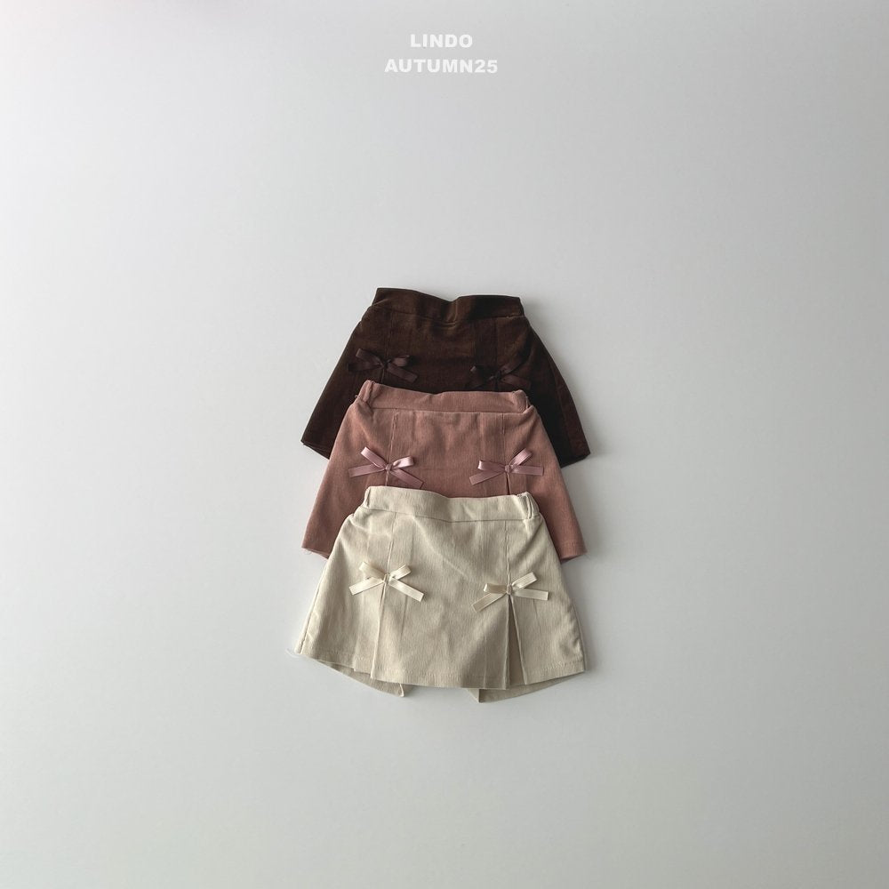 Line ribbon skirt pants