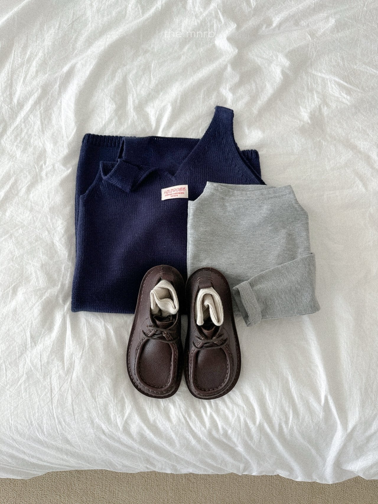 Teddy knit overalls