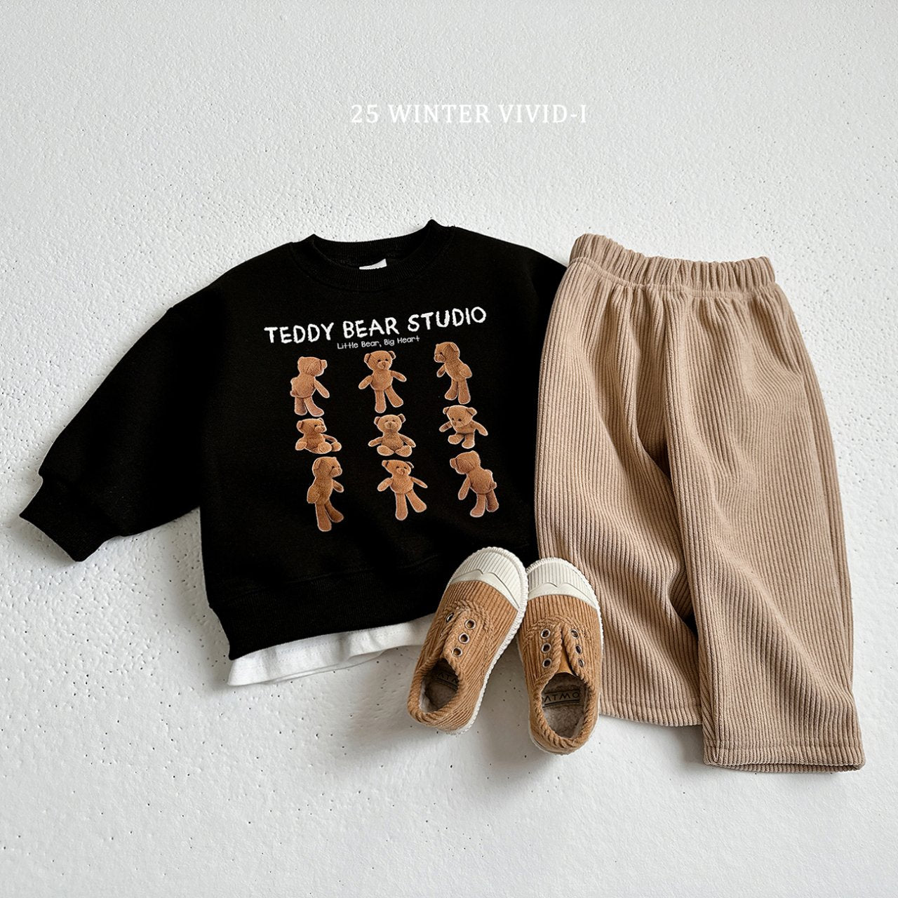 Soft fleece corduroy pants