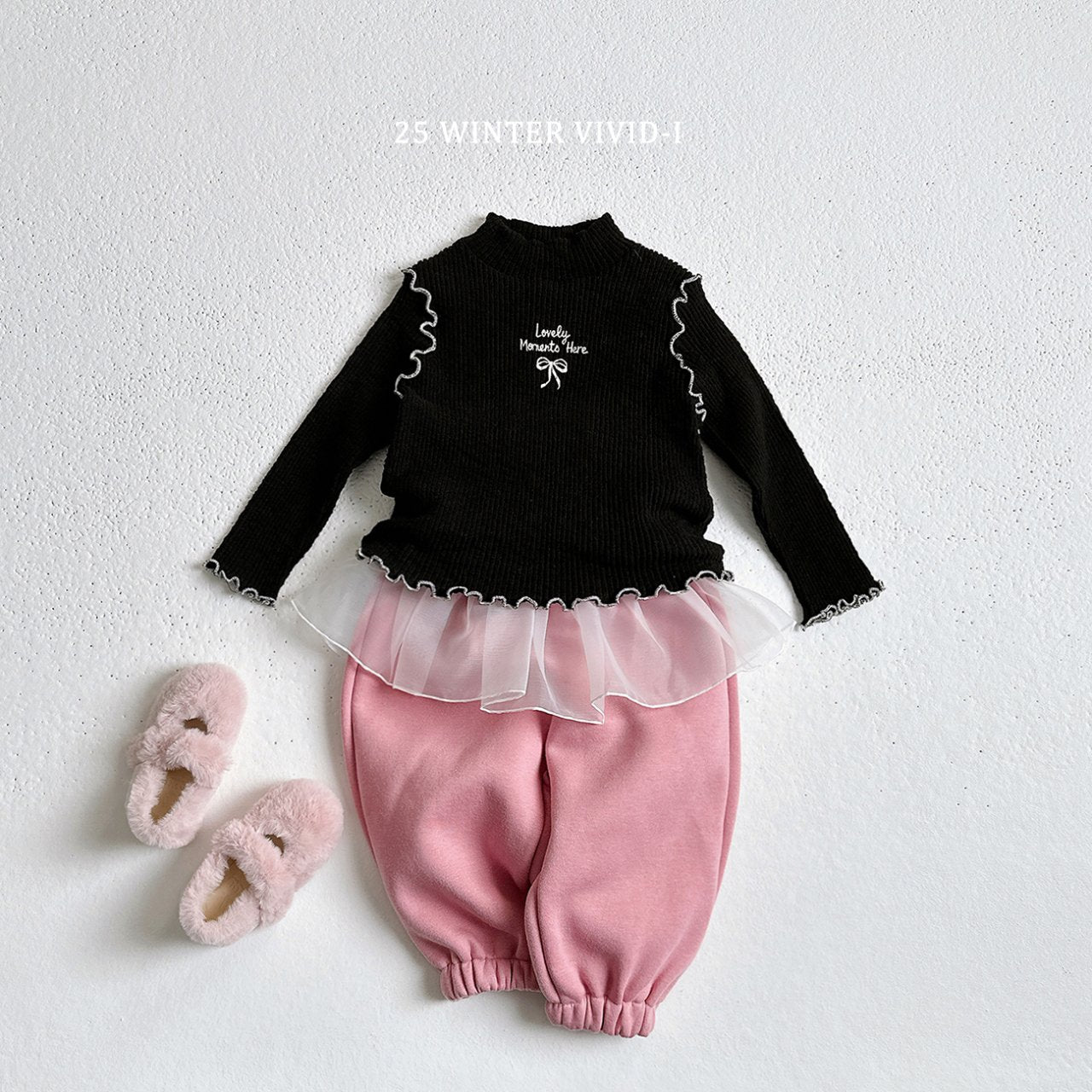 Fleece-lined chiffon skirt pants