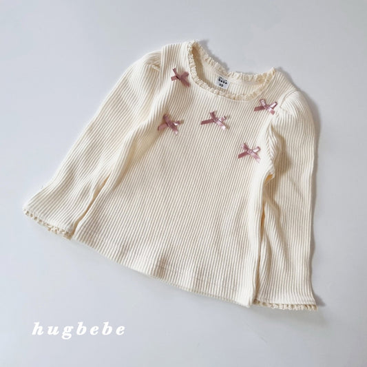 Lace ribbon top