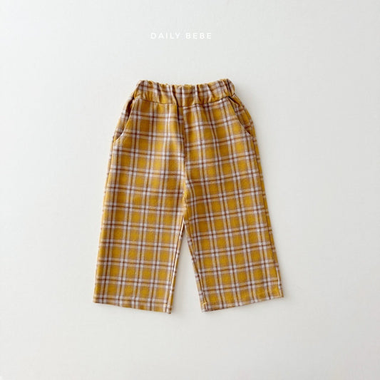 Checkered school pants