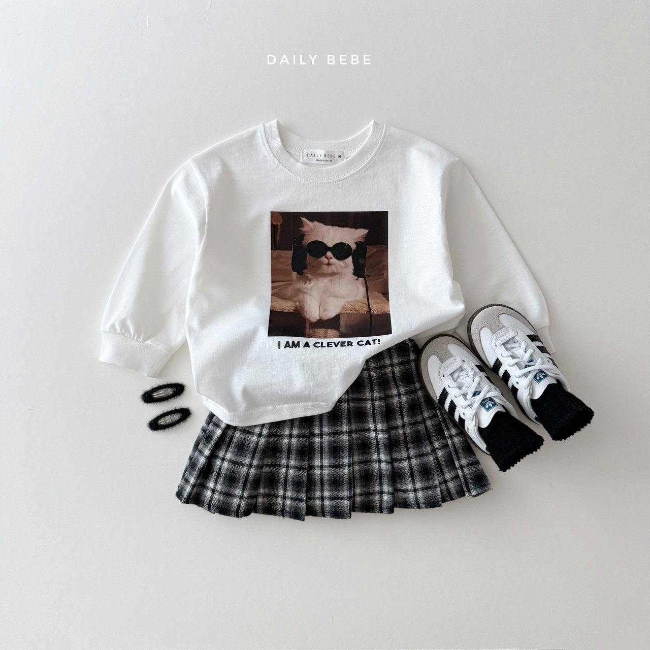 Checkered school skirt