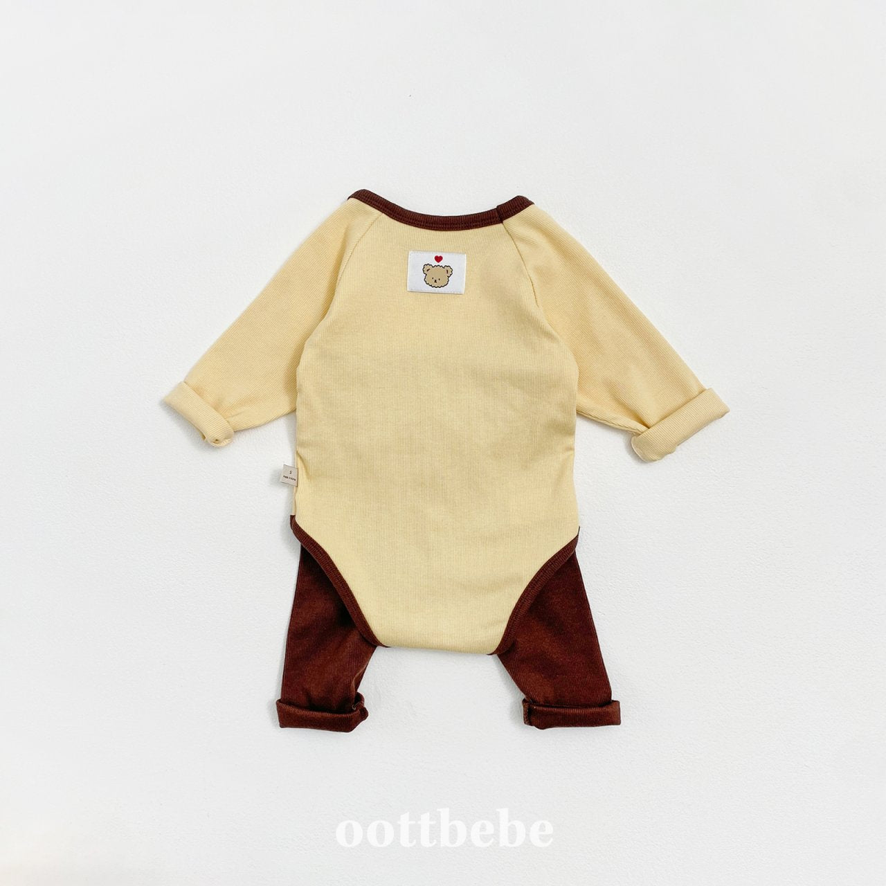 Pudding modal ribbed onesie set