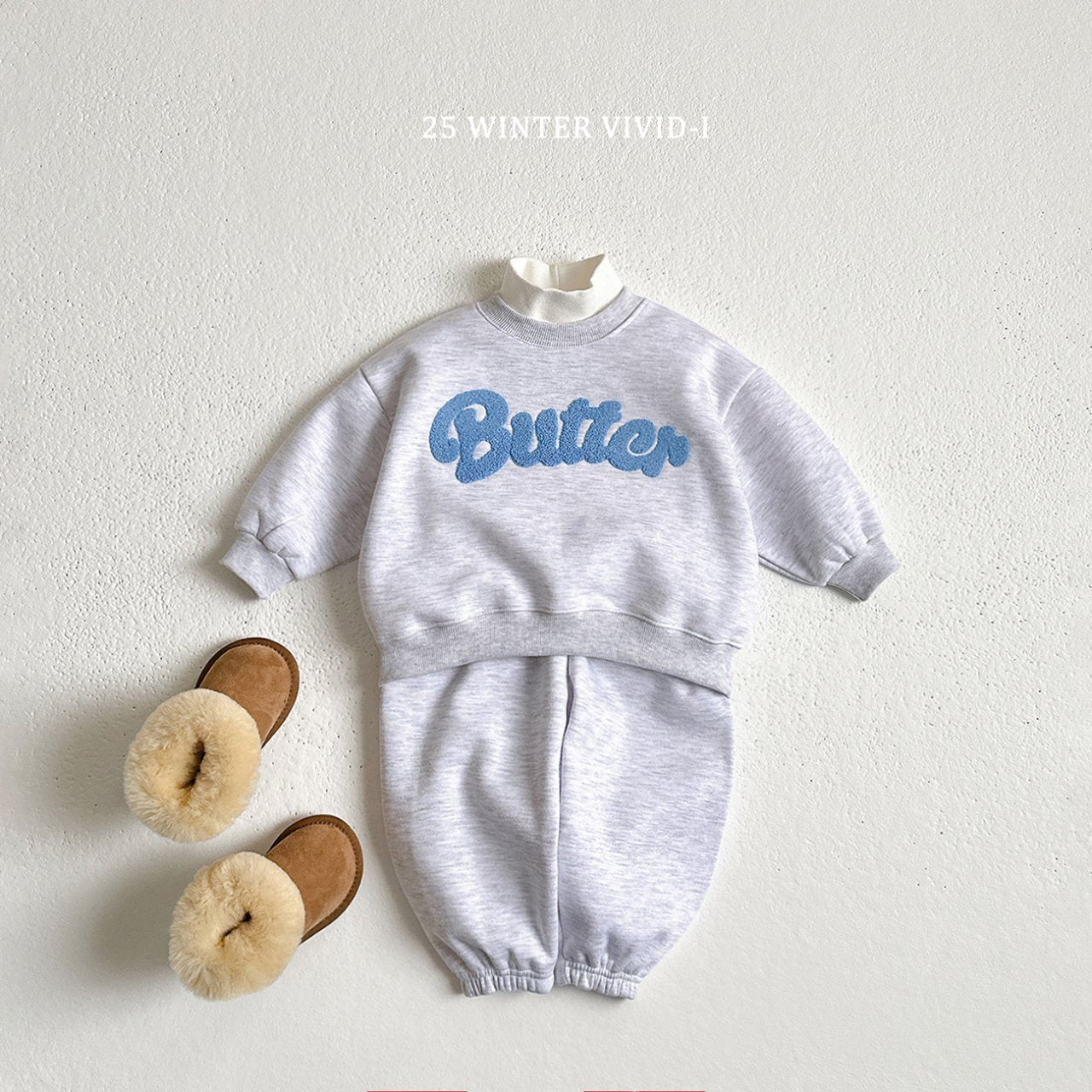 Butter boucle embroidered sweatshirt
