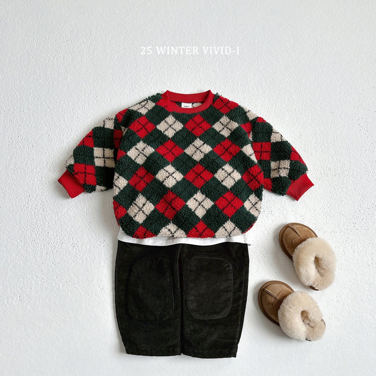 Wool pattern sweatshirt