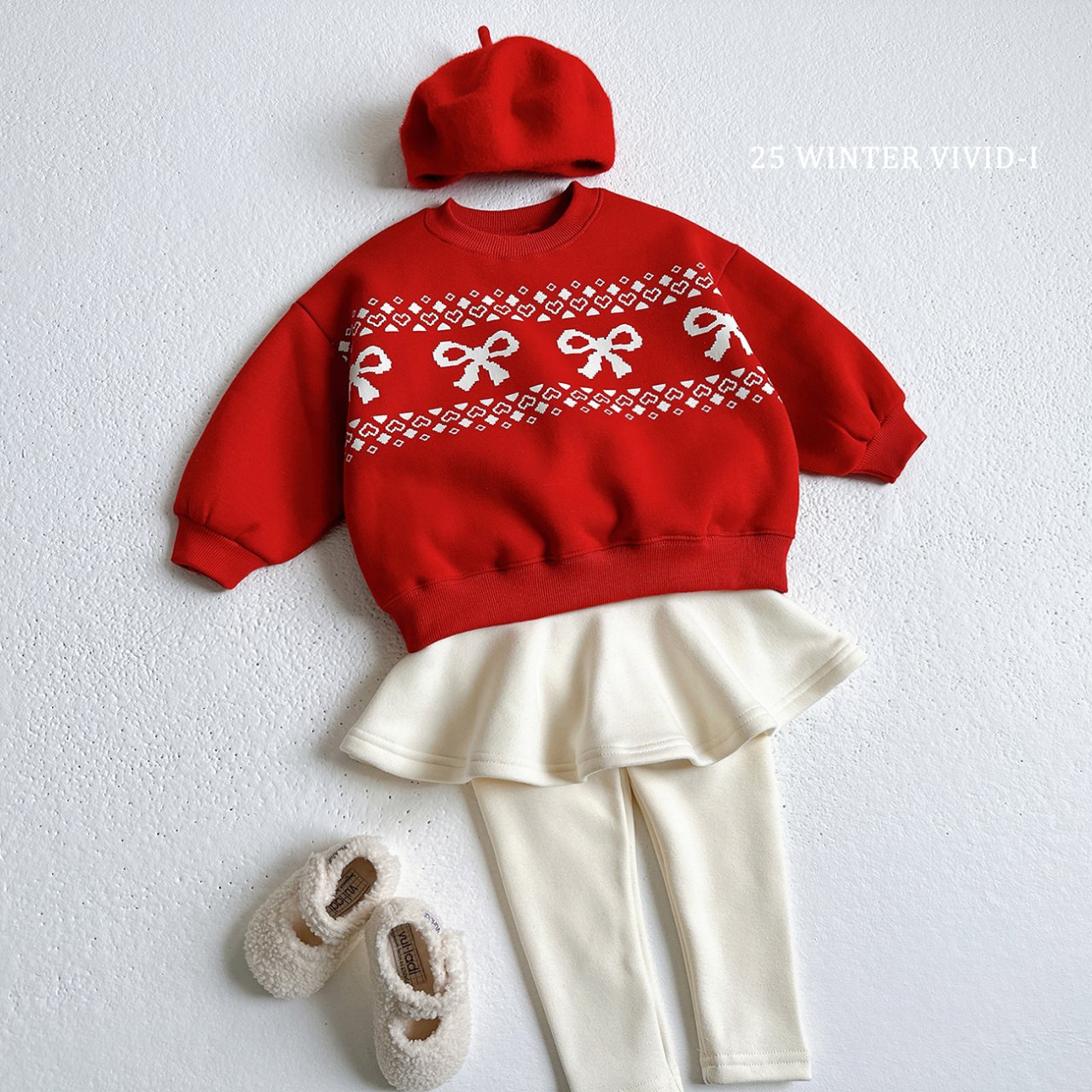 Winter fleece-lined skirt leggings