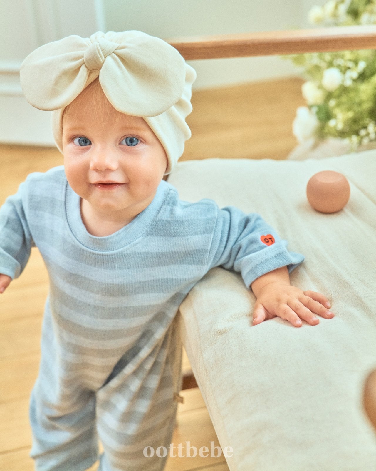 Mixed stripes onesie