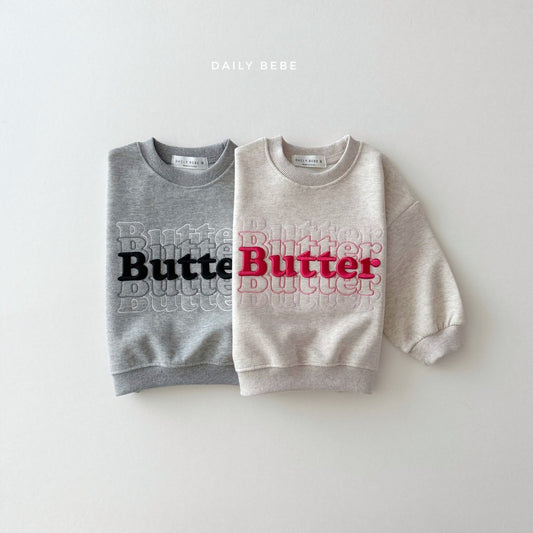 Butter embroidery sweatshirt