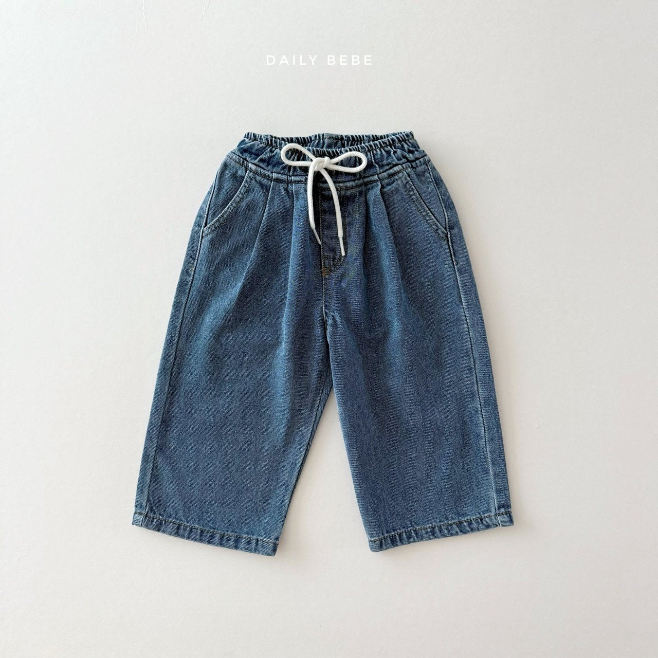 Banding denim pants