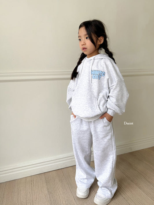 White cat hoodie set