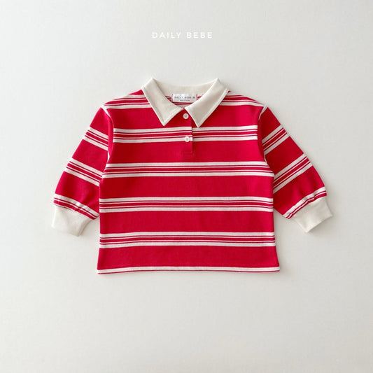 Collar striped shirt