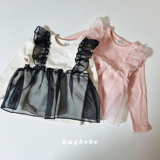 Lace frill wing shirt