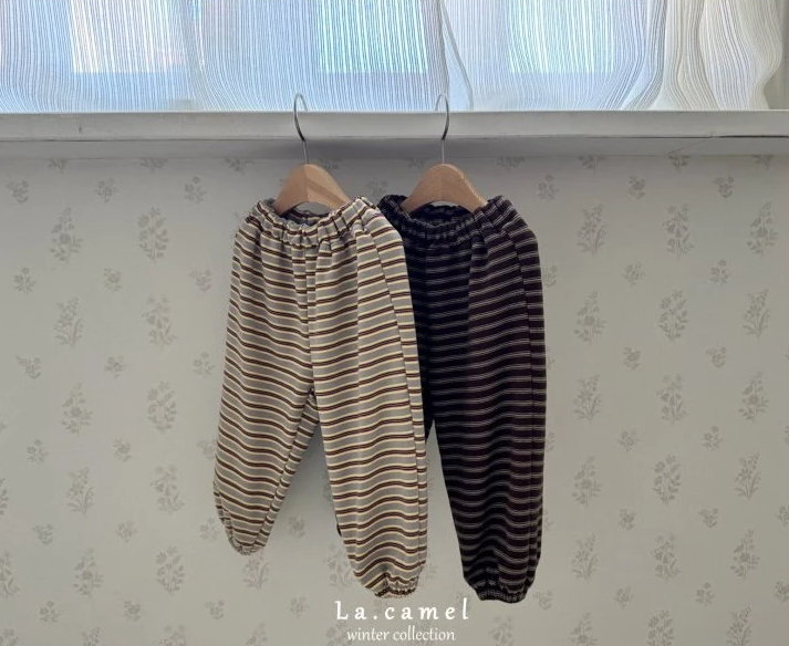 Striped fleece pants