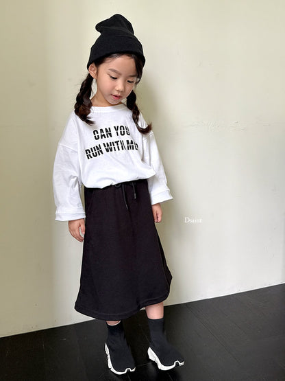 Long slit skirt