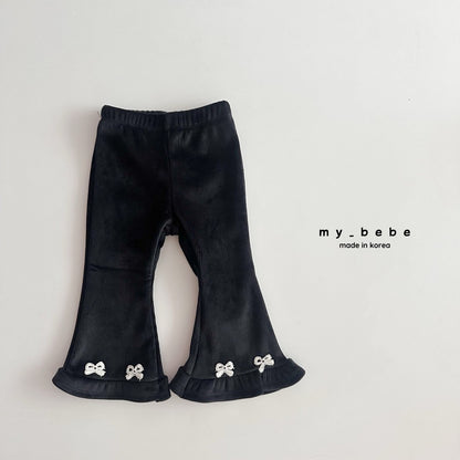 Velour frill bootcut