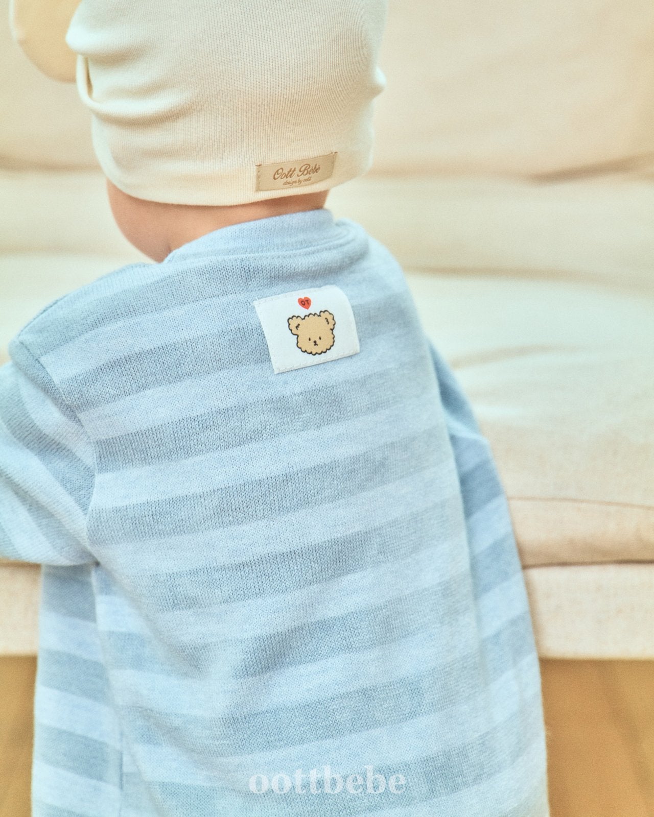 Mixed stripes onesie