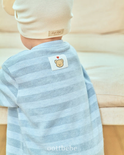 Mixed stripes onesie