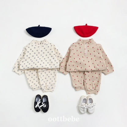 Sweet waffle anorak set