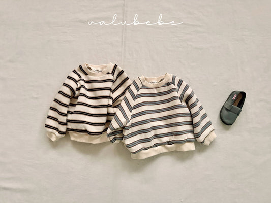 Multi-striped fleece sweatshirt