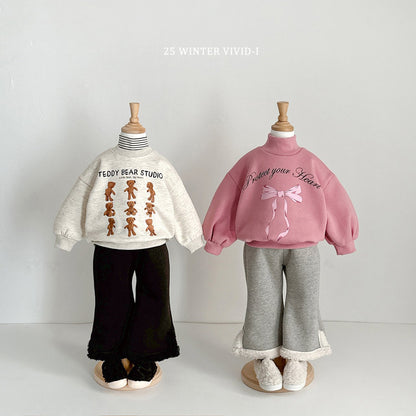 Wool slit pants