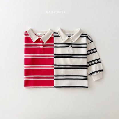 Collar striped shirt