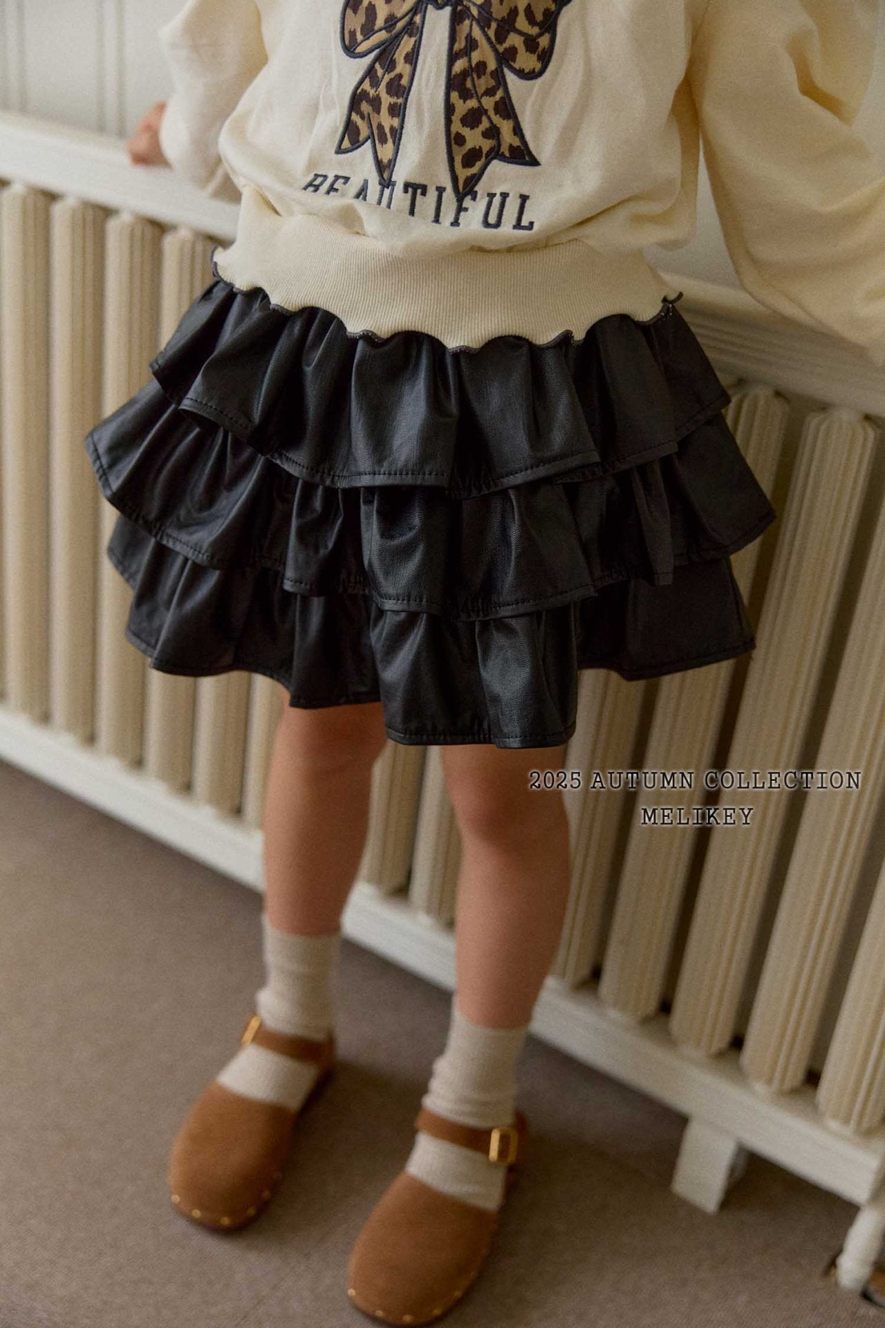 Cancan leather skirt
