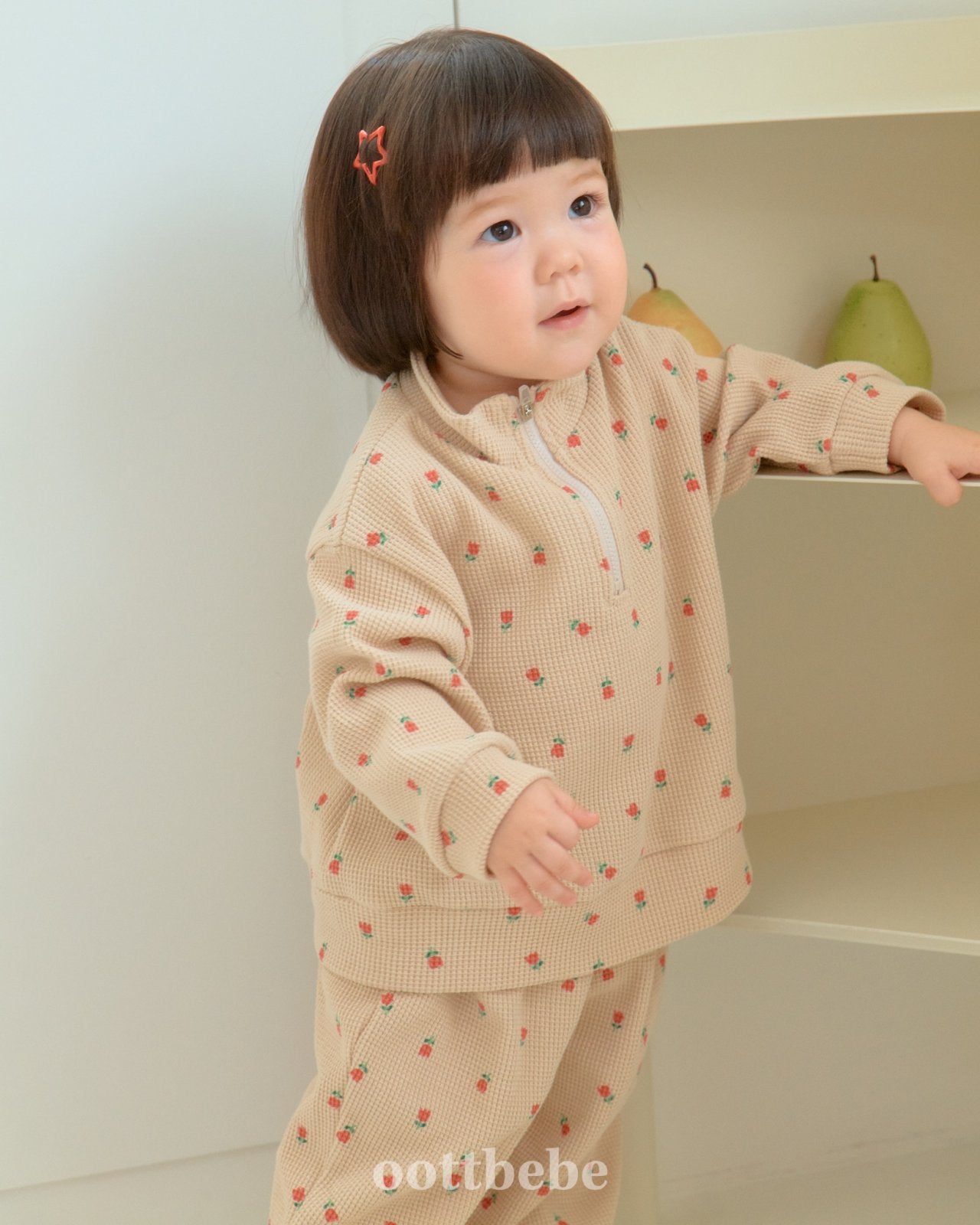 Sweet waffle anorak set