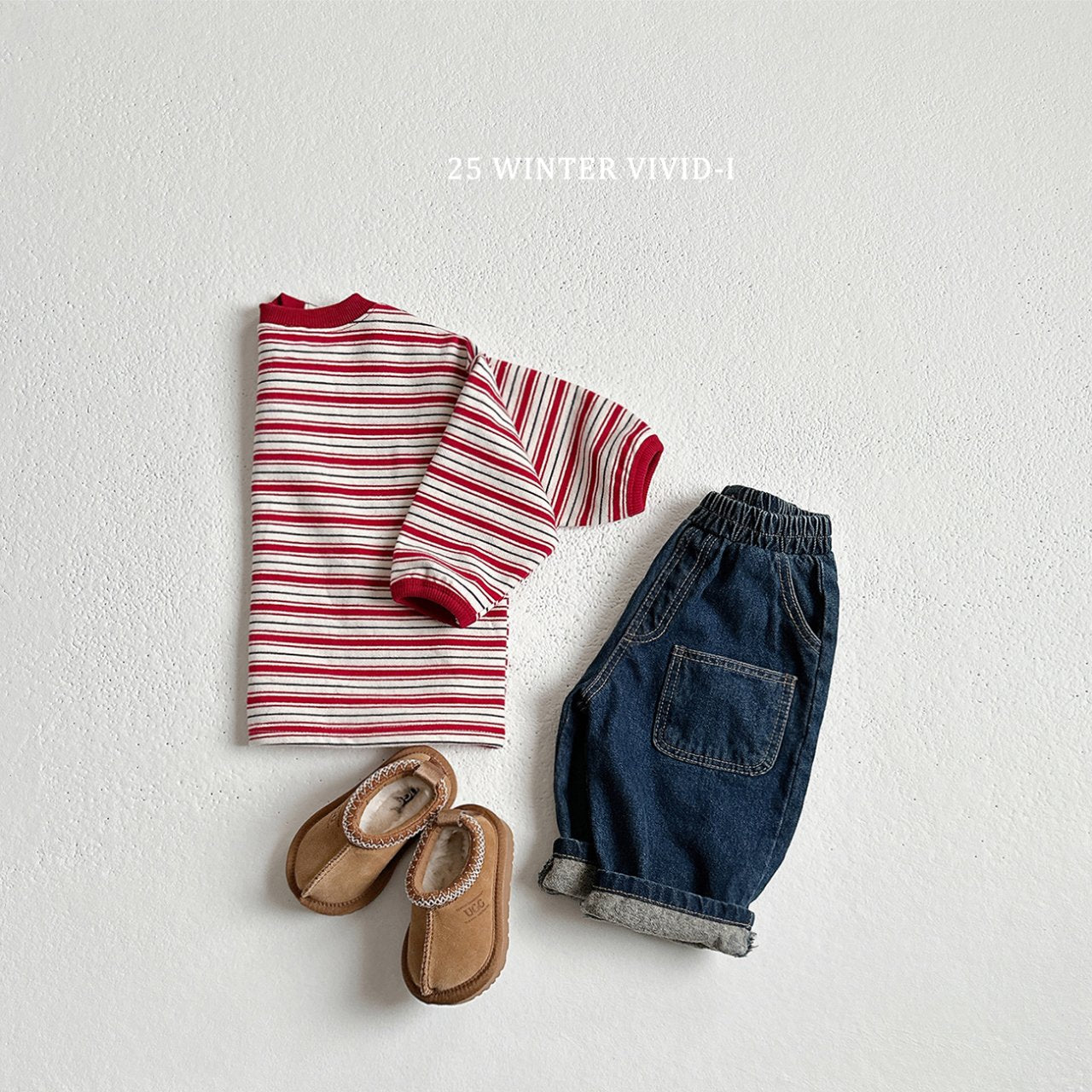 Fleece-lined multi-striped sweatshirt
