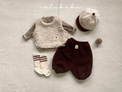 Striped mock turtleneck