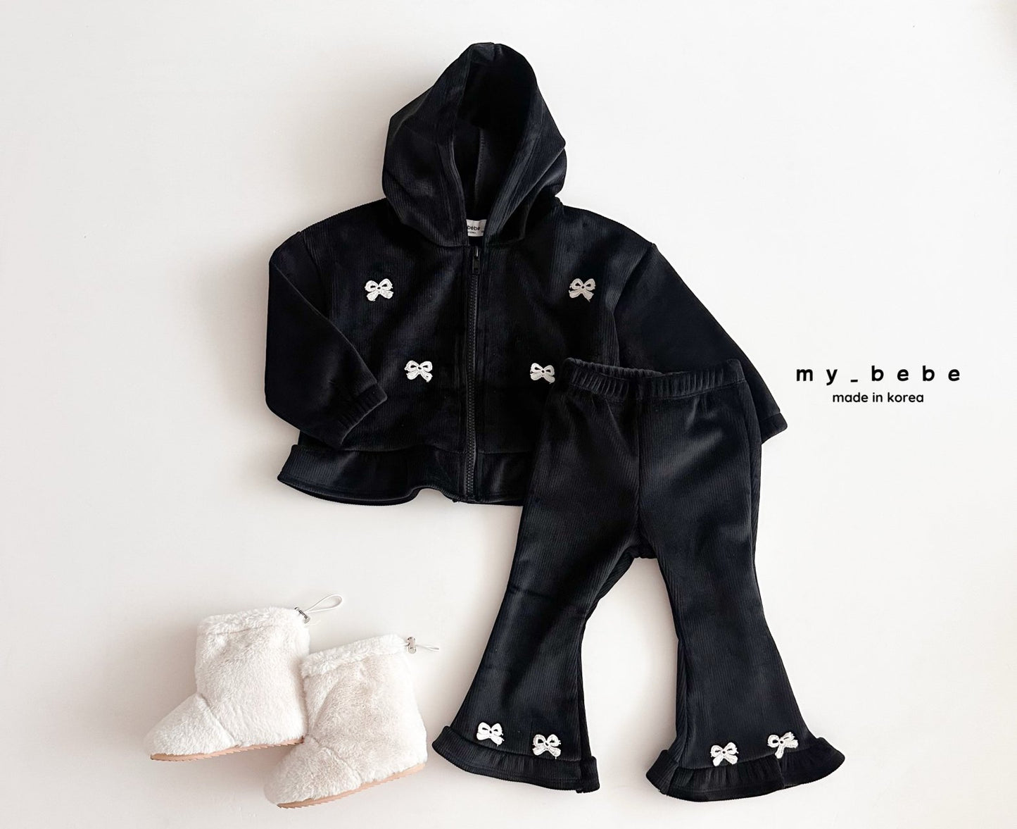 Velour frill bootcut
