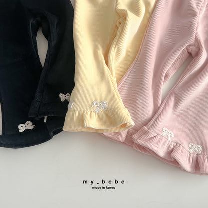 Velour frill bootcut