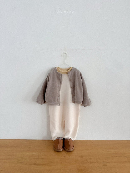 Velour cardigan