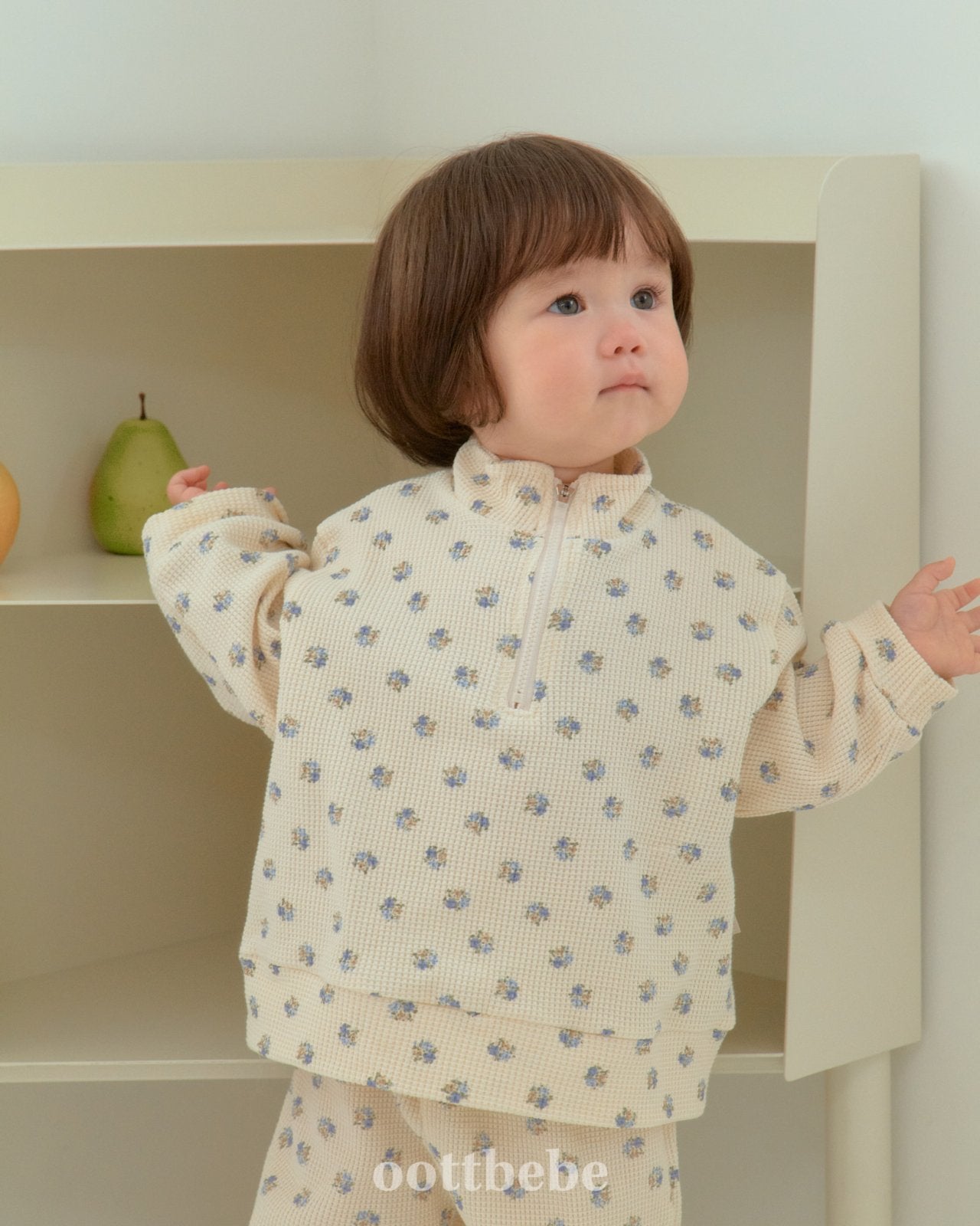 Sweet waffle anorak set