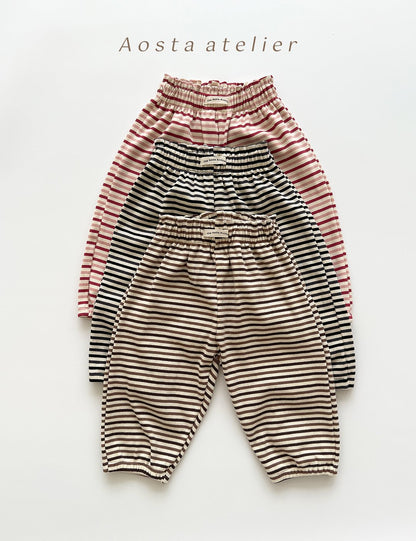 Striped chocolate pants