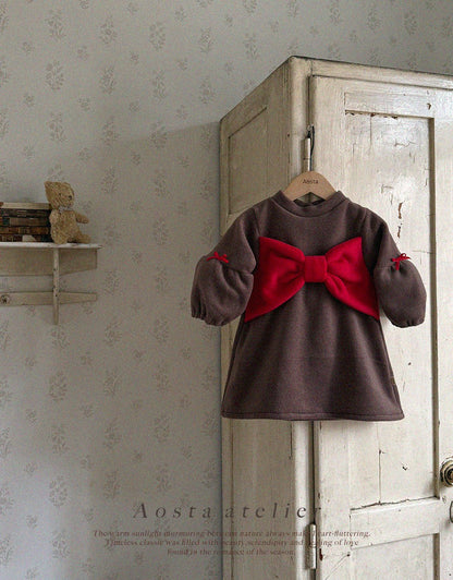 Winter ribbon dress