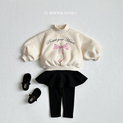 Winter fleece-lined skirt leggings