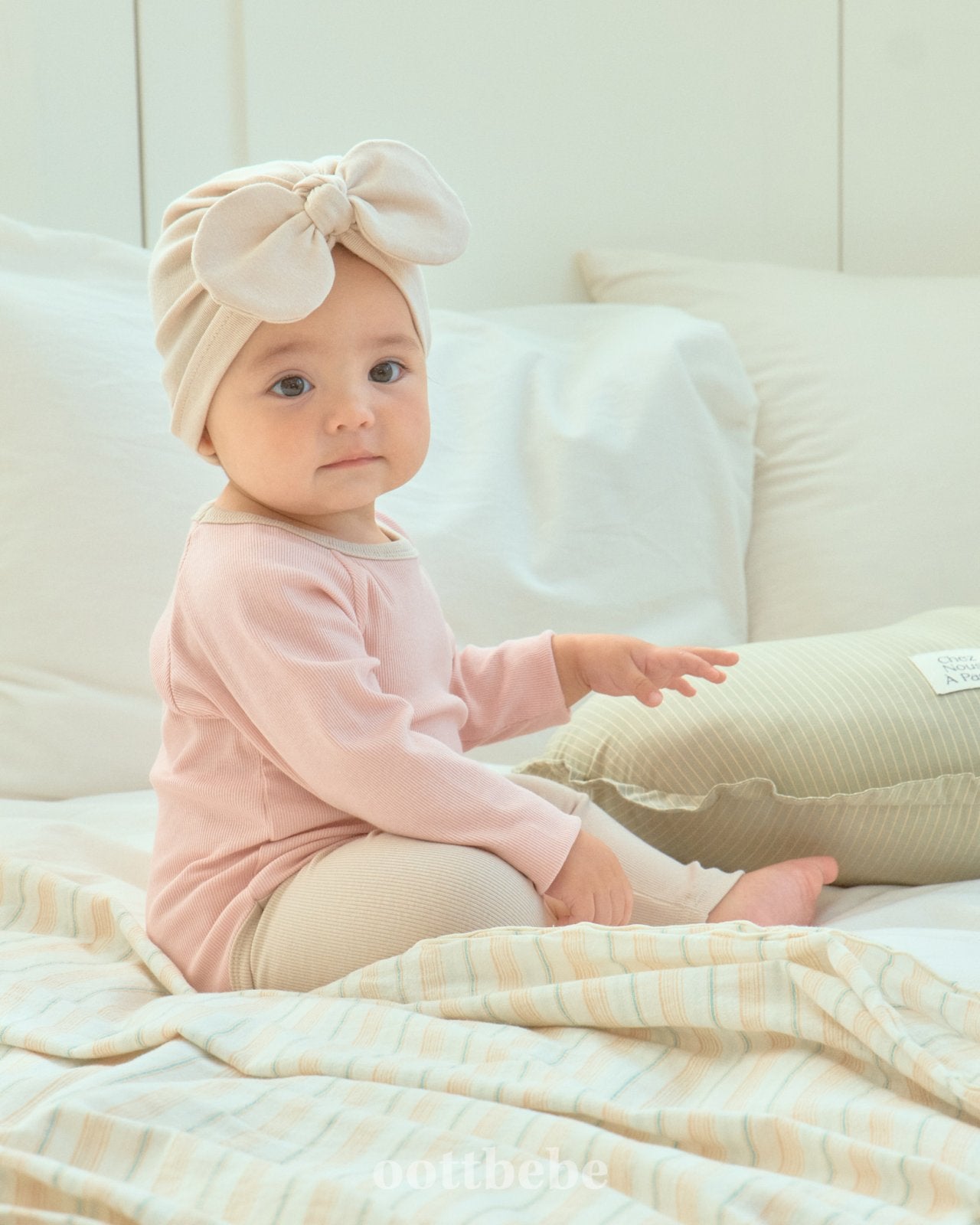 Pudding modal ribbed onesie set