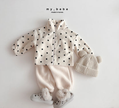 Printed fleece zip up