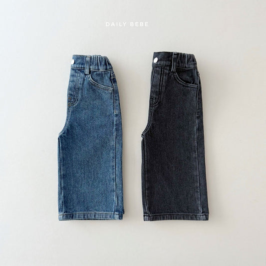 Fleece-lined denim pants