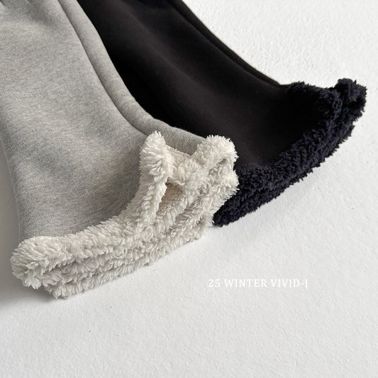 Wool slit pants