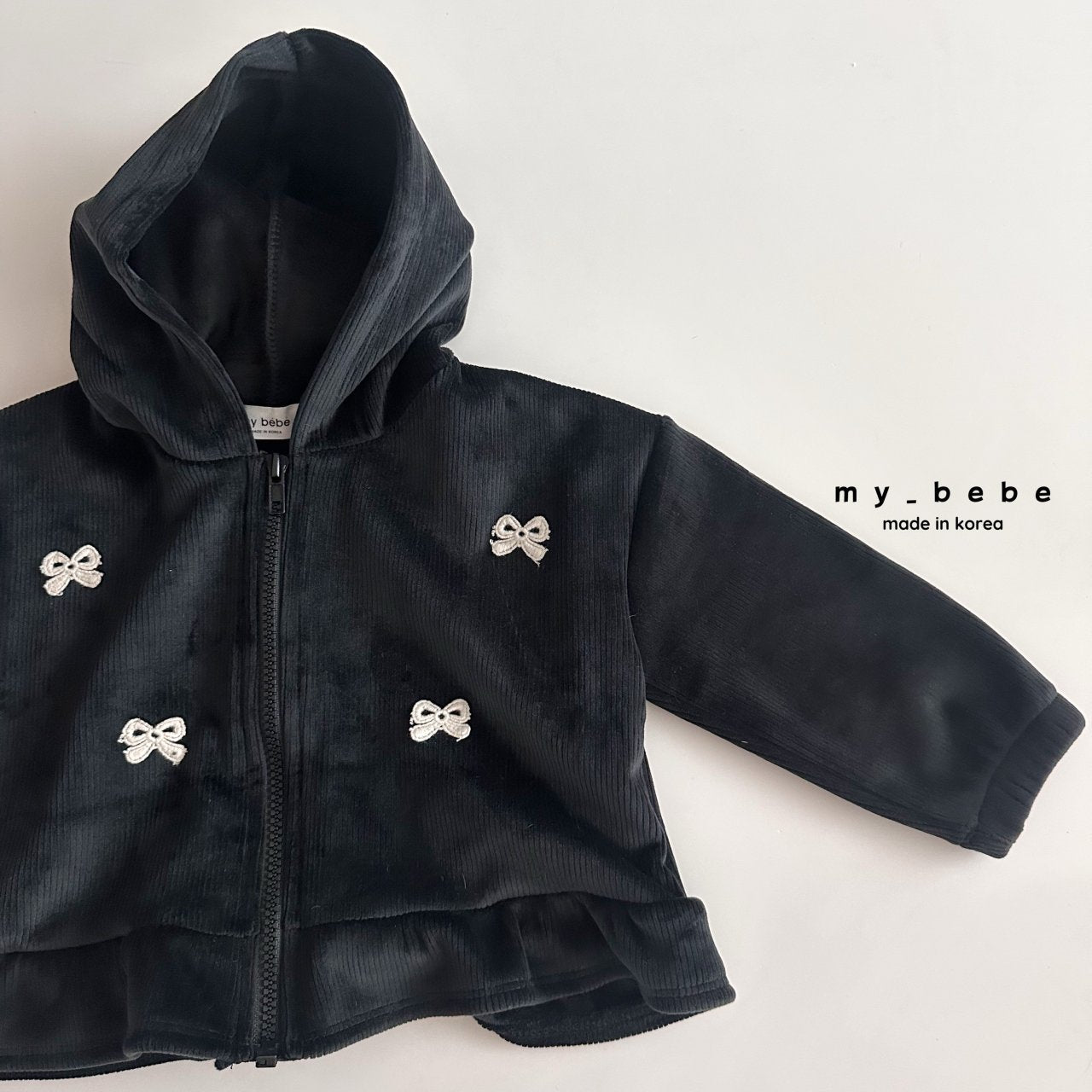 Velour frill zip up
