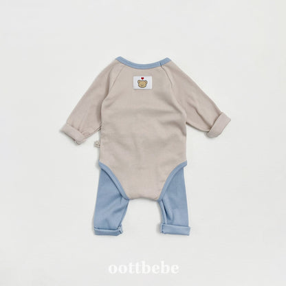 Pudding modal ribbed onesie set