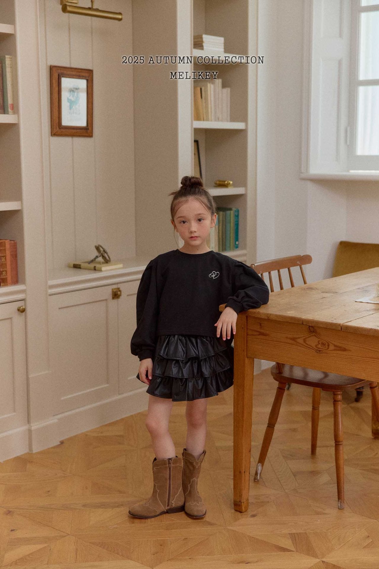 Cancan leather skirt