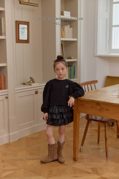 Cancan leather skirt