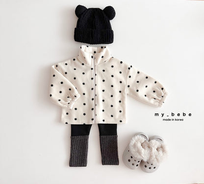 Printed fleece zip up