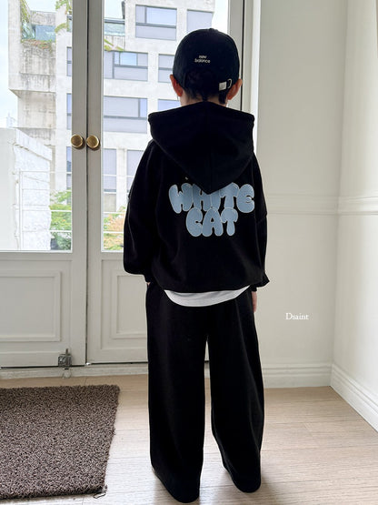 White cat hoodie set
